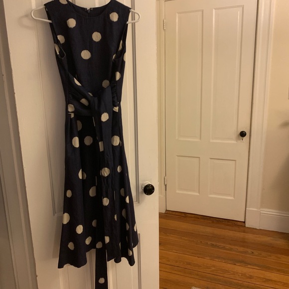 Linen Polka Dot Dress - Picture 2 of 3
